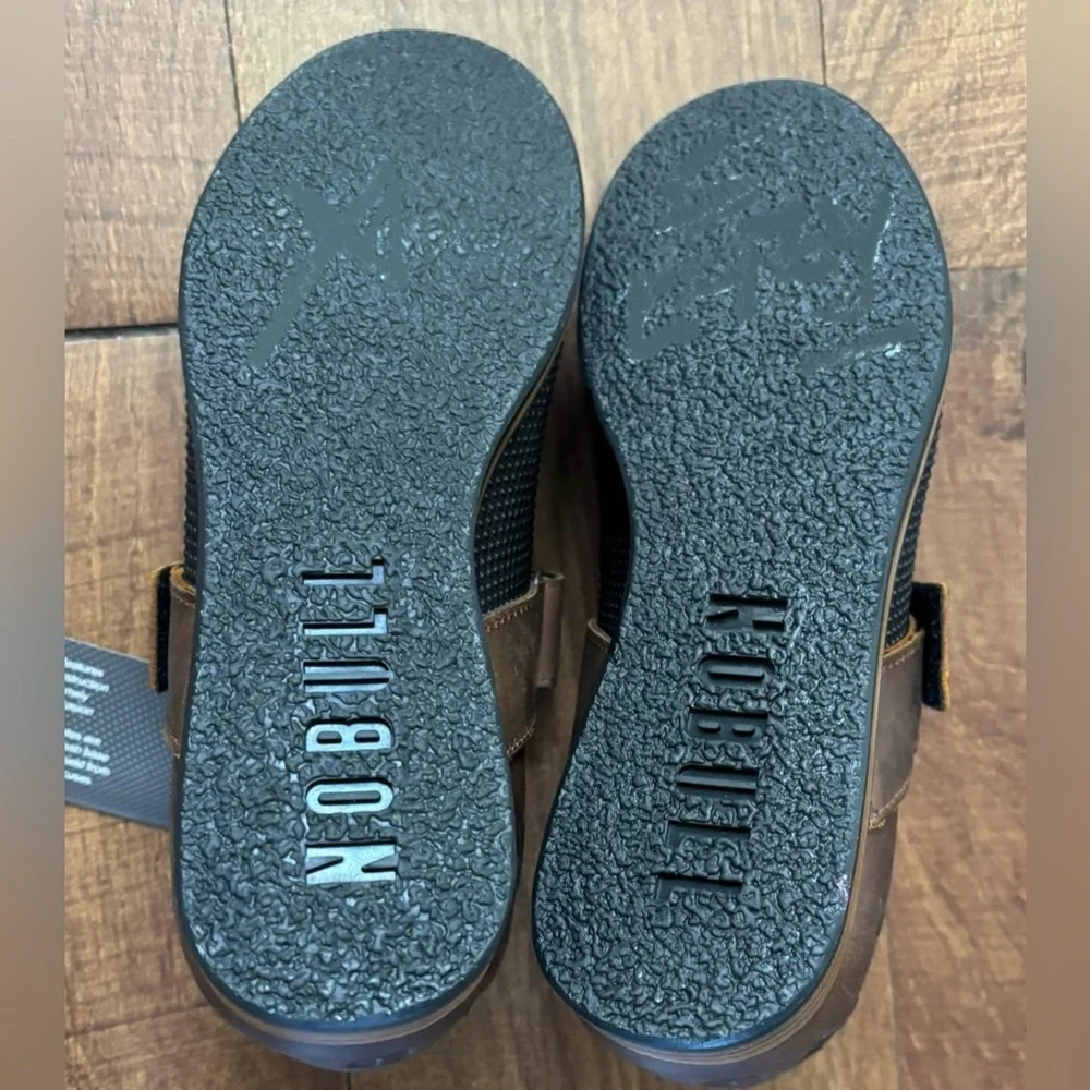 NOBULL lifter shoes NWT NEW black brown coffee leather sz 5 woman 3.5 3 1/2 men